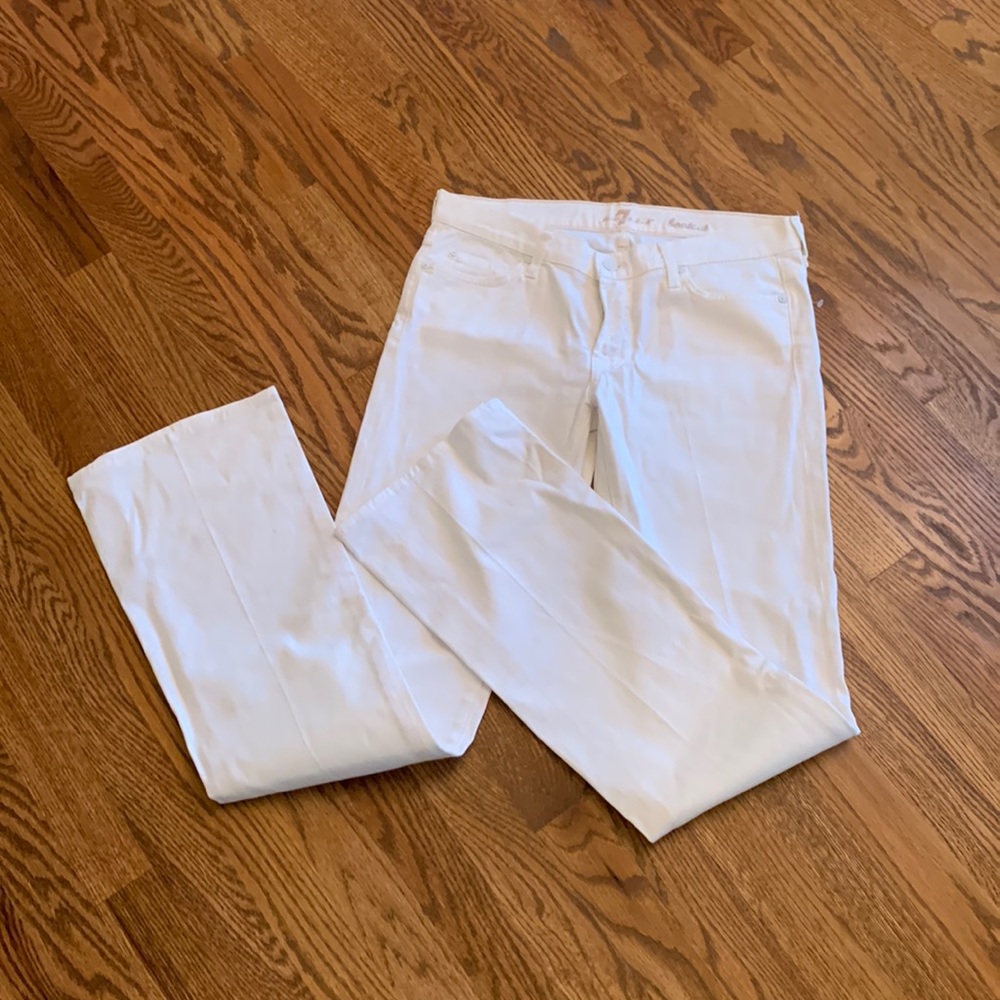Seven For All Mankind white bootcut jeans New - sz 28